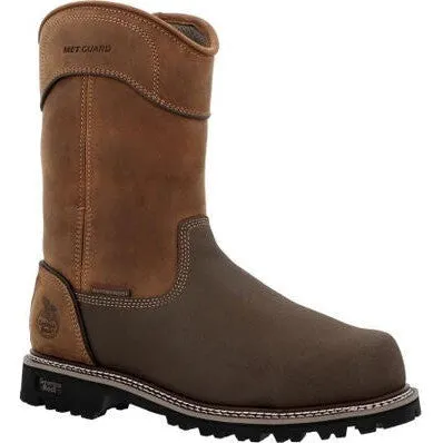 Georgia Men's Brute 11" Comp Toe Waterproof MG Work Boot- Brown- GB00644