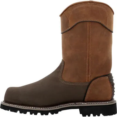 Georgia Men's Brute 11" Comp Toe Waterproof MG Work Boot- Brown- GB00644