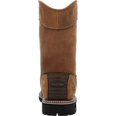 Georgia Men's Brute 11" Comp Toe Waterproof MG Work Boot- Brown- GB00644