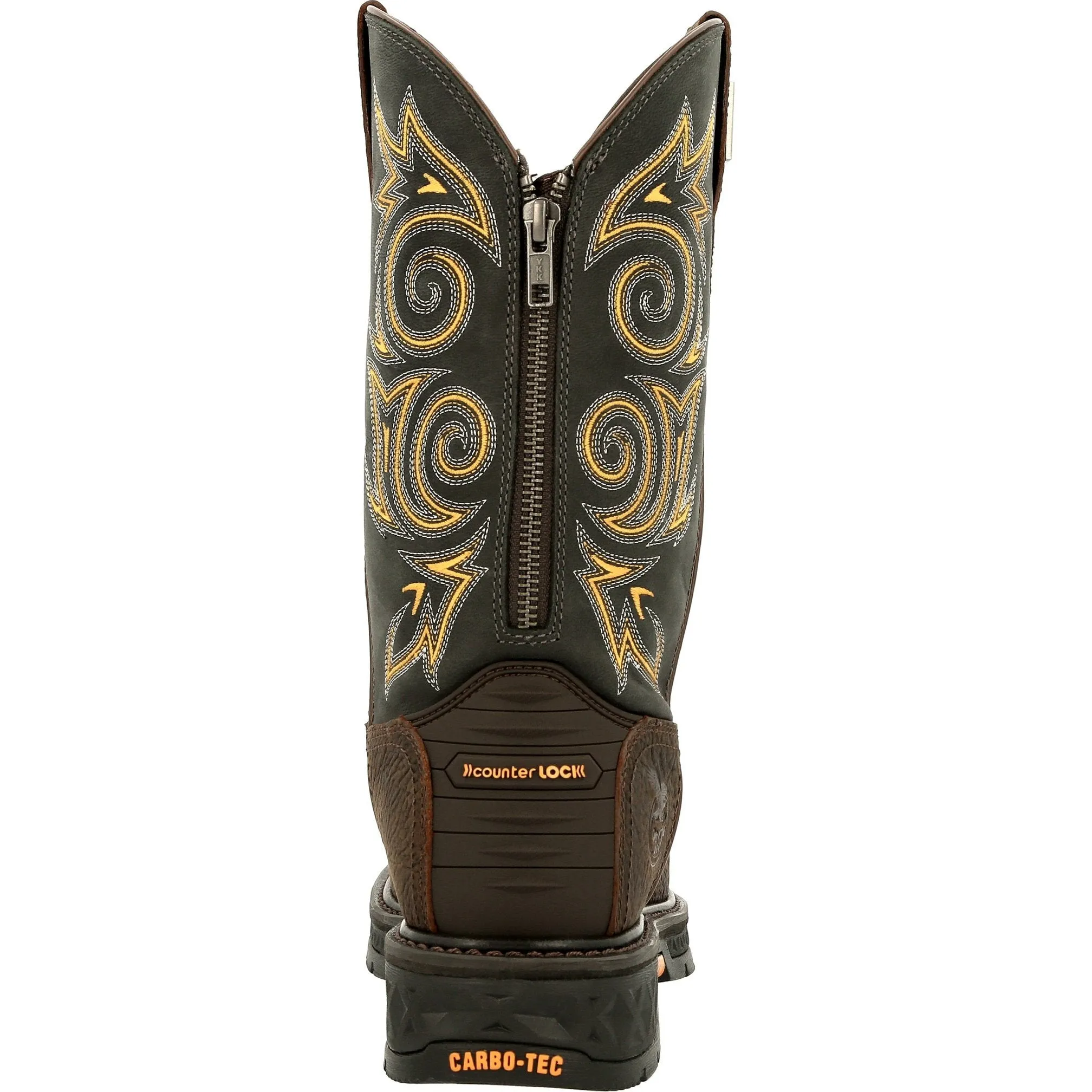 Georgia Men's Carbo-Tec Lightweight 11" Steel Toe Western Work Boot Brown- GB00437
