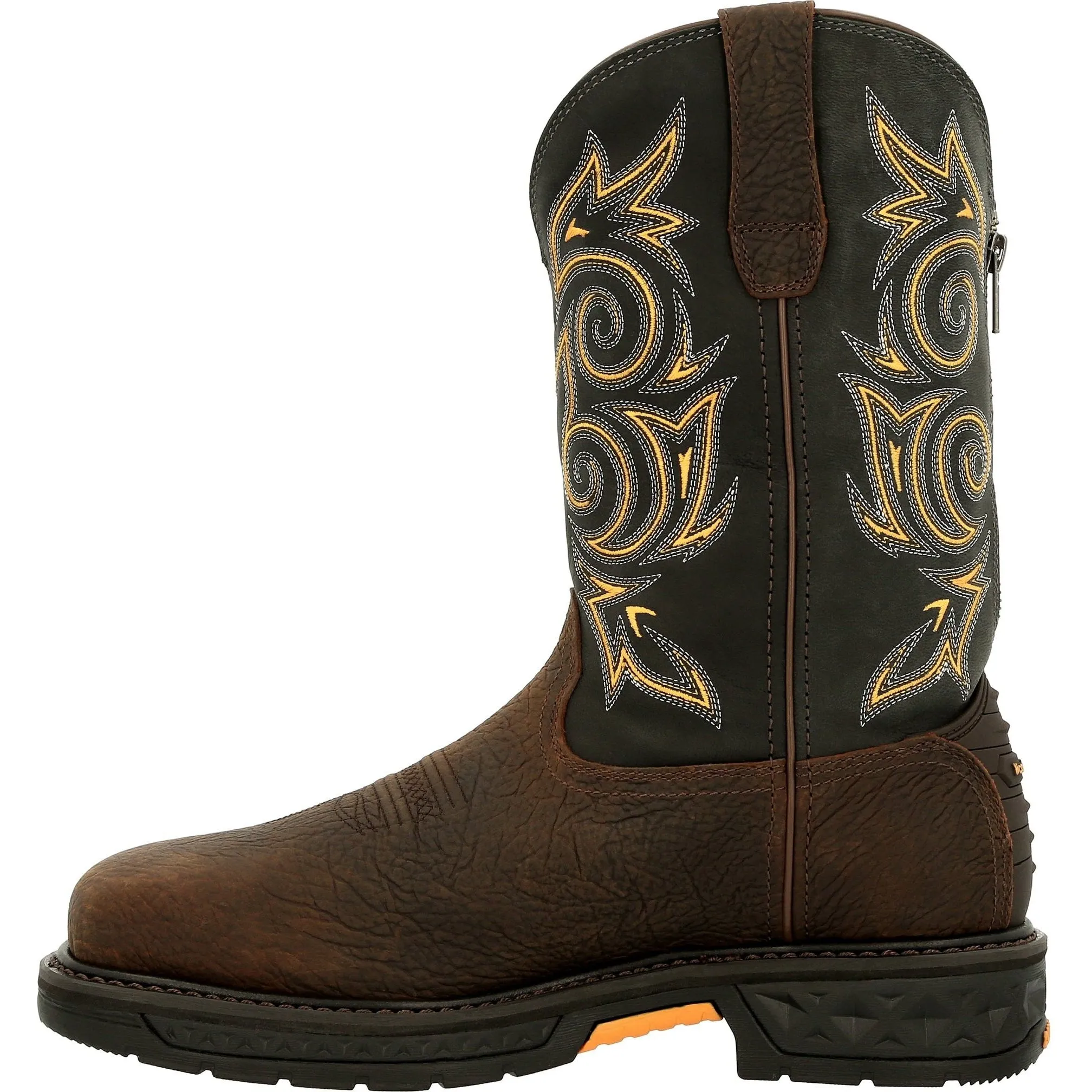 Georgia Men's Carbo-Tec Lightweight 11" Steel Toe Western Work Boot Brown- GB00437