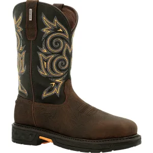 Georgia Men's Carbo-Tec Lightweight 11" Steel Toe Western Work Boot Brown- GB00437
