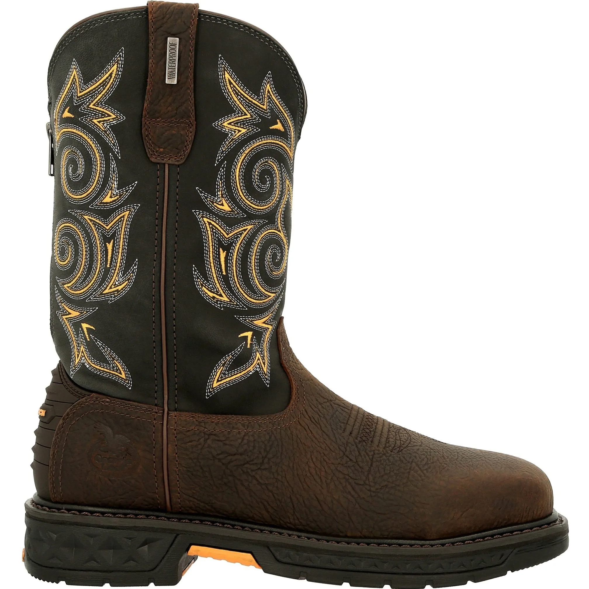 Georgia Men's Carbo-Tec Lightweight 11" Steel Toe Western Work Boot Brown- GB00437