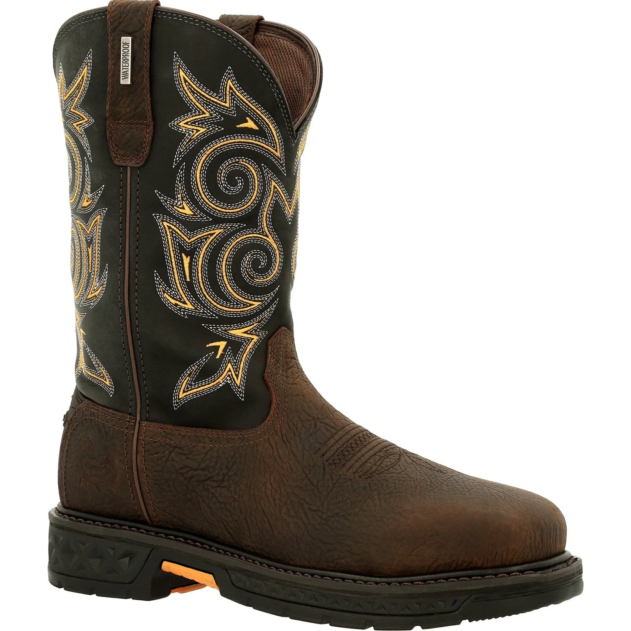 Georgia Men's Carbo-Tec Lightweight 11" Steel Toe Western Work Boot Brown- GB00437