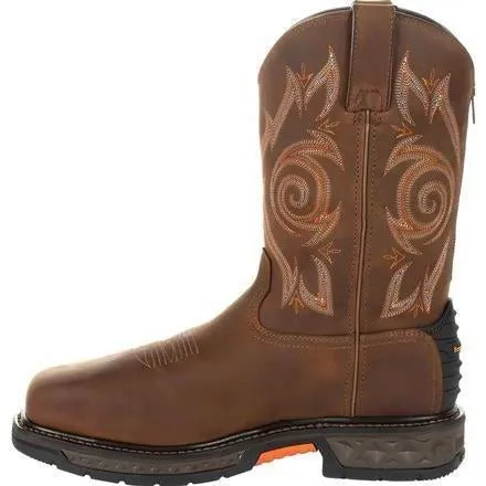Georgia Men's Carbo-Tec LT 11" Steel Toe Waterproof Western Work Boot Brown - GB00264