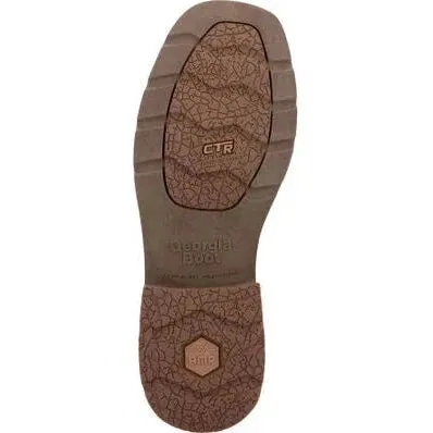 Georgia Men's Core 37 11" Soft Toe WP Western Work Boot- Brown- GB00693
