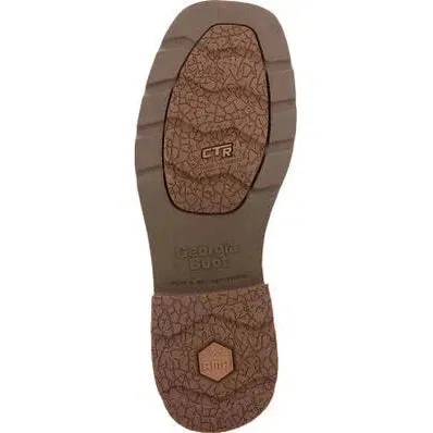 Georgia Men's Core 37 11" Steel Toe WP Western Work Boot- Brown- GB00692