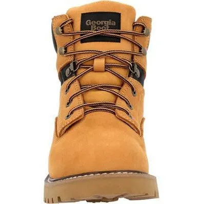 Georgia Men's Core 37 6" Steel Toe Waterproof Lace-Up Work Boot Wheat- GB00673