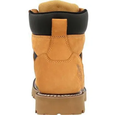 Georgia Men's Core 37 6" Steel Toe Waterproof Lace-Up Work Boot Wheat- GB00673