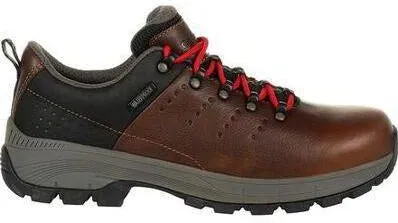 Georgia Men's Eagle Trail Soft Toe Waterproof Oxford Work Shoe - Brown - GB00398