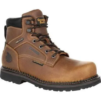 Georgia Men's Giant Steel Toe Waterproof Met Guard Work Boot -Brown- GB00322