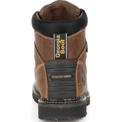 Georgia Men's Giant Steel Toe Waterproof Met Guard Work Boot -Brown- GB00322