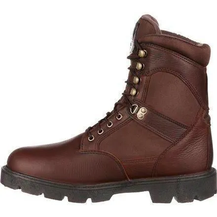 Georgia Men's Homeland 8" Steel Toe Waterproof Work Boot - Brown - G107