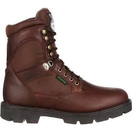 Georgia Men's Homeland 8" Steel Toe Waterproof Work Boot - Brown - G107
