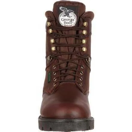 Georgia Men's Homeland 8" Steel Toe Waterproof Work Boot - Brown - G107