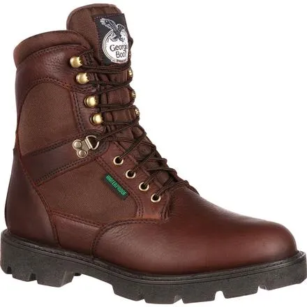 Georgia Men's Homeland 8" Steel Toe Waterproof Work Boot - Brown - G107