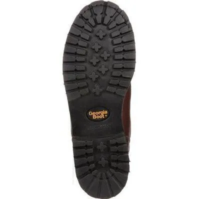 Georgia Men's Logger 6" Soft Toe Waterproof Lace-To-Toe Work Boot- Chocolate- GBOT052