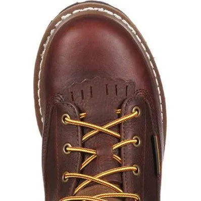 Georgia Men's Logger 6" Soft Toe Waterproof Lace-To-Toe Work Boot- Chocolate- GBOT052