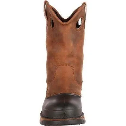 Georgia Men's Muddog Steel Toe Wellington Waterproof Work Boot - Brown - G5594