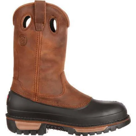 Georgia Men's Muddog Steel Toe Wellington Waterproof Work Boot - Brown - G5594