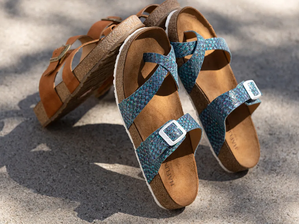 HAFLINGER Women Bio Sandals 'Juno', pine capri