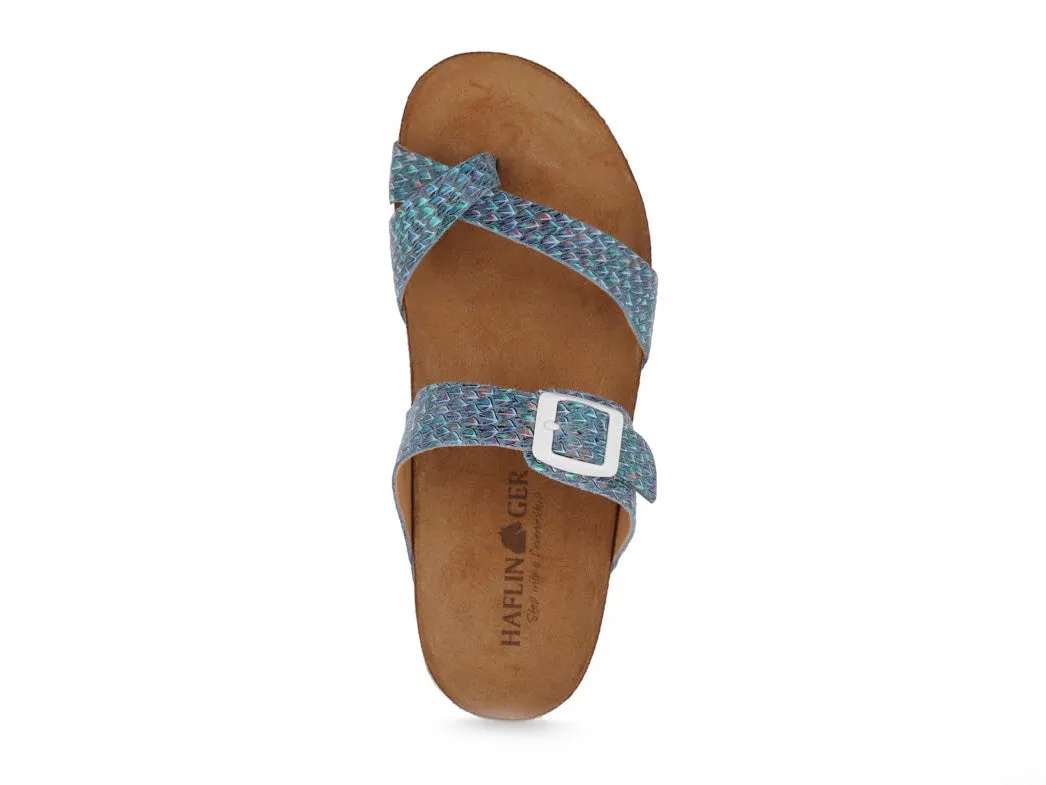 HAFLINGER Women Bio Sandals 'Juno', pine capri