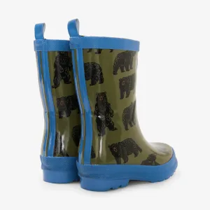 HATLEY Shiny Kids Rain Boots | Wild Bear size 8