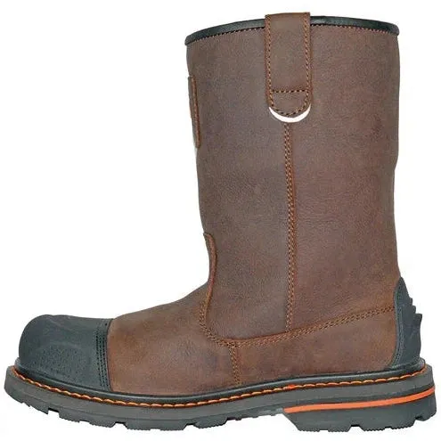 Hoss Men's Cartwright II Soft Toe Waterproof Wellington Work Boot - Brown 90216