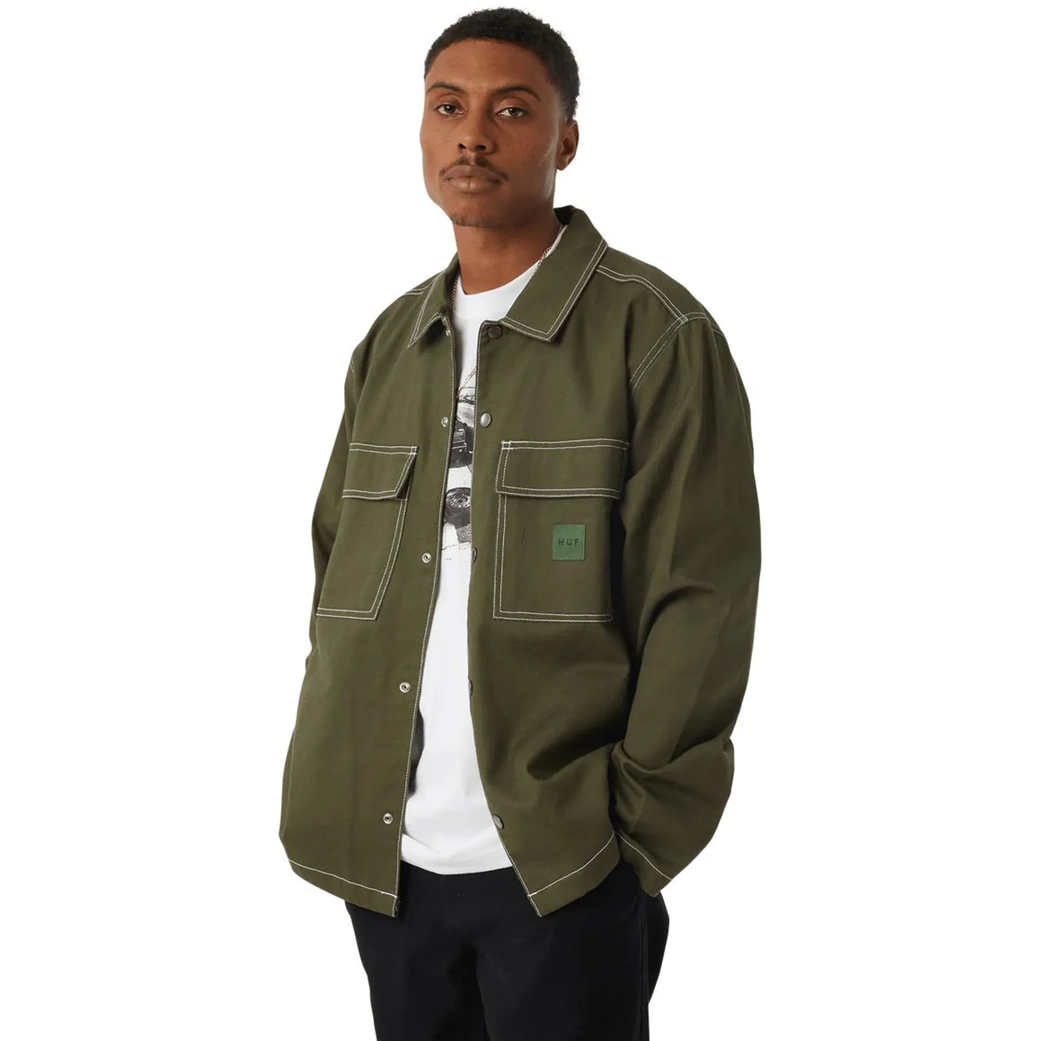 HUF Mason Shacket Hunter Green