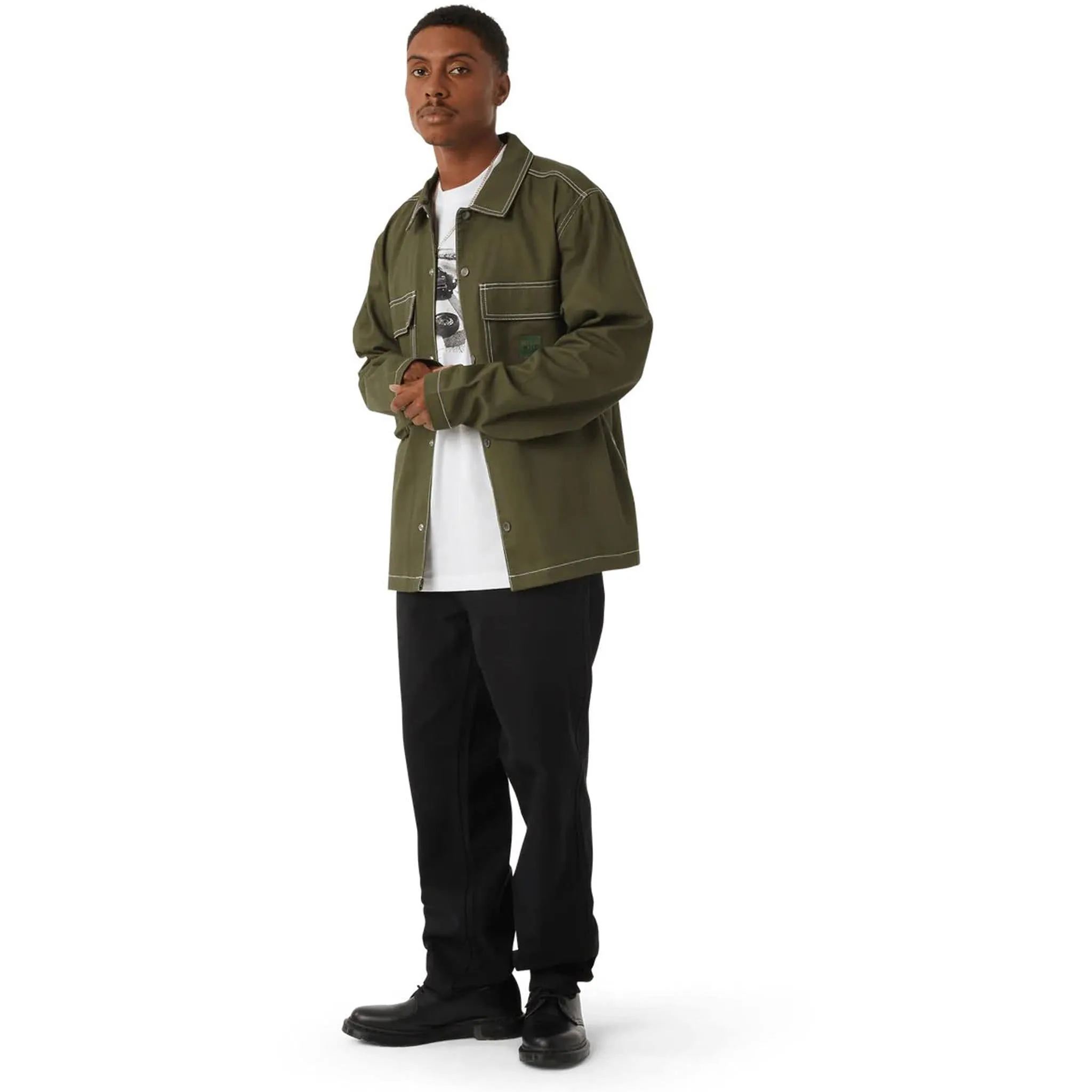 HUF Mason Shacket Hunter Green