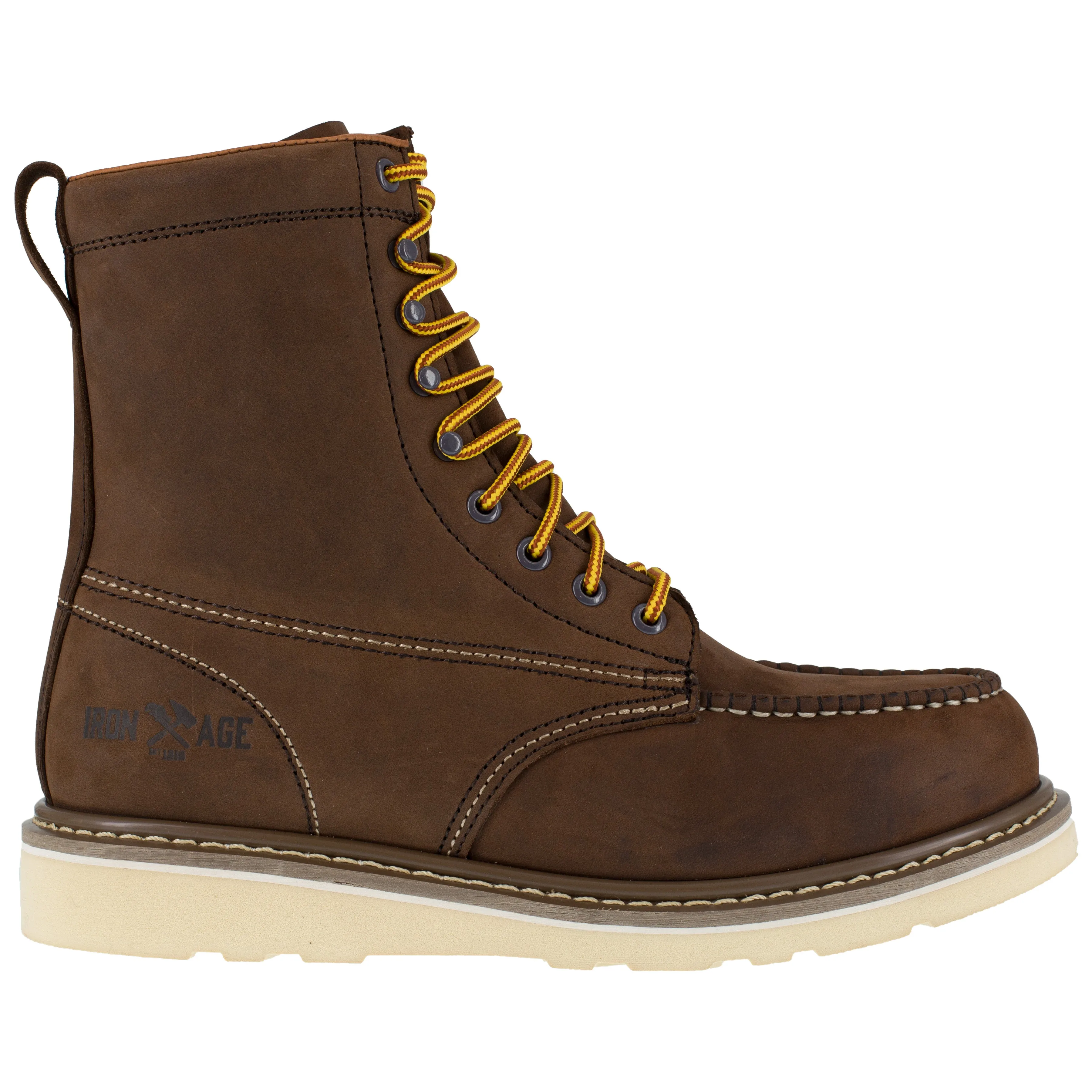 Iron Age Men's Reinforcer 8" Steel Toe Wedge Work Boot - Brown - IA5081