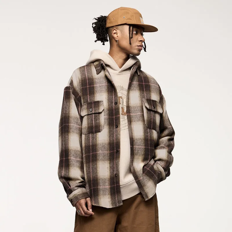 Japanese-style Retro Suede Workwear Shirt Coat