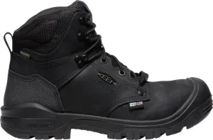 'Keen Utility' Men's 6" Independence EH WP Comp Toe - Black / Black