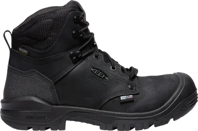 'Keen Utility' Men's 6" Independence EH WP Comp Toe - Black / Black