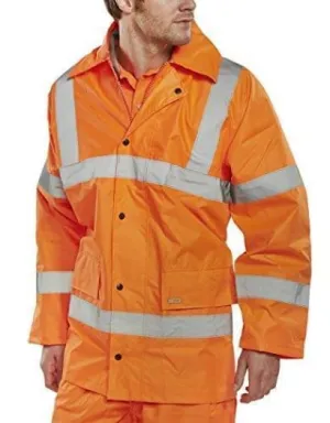 Lightweight Hi Vis Waterproof Jacket En471 Beeswift Tj8