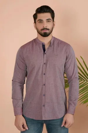 MAROON PINSTRIPE SHIRT