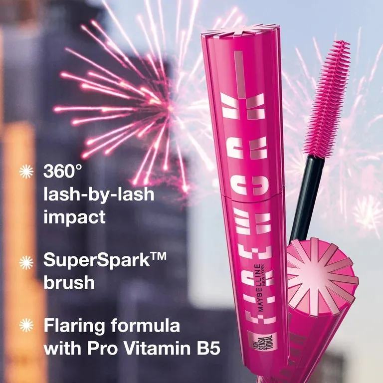 Maybelline Lash Sensational Firework Volume and Length Mascara 801 Very Black (Made in Usa)