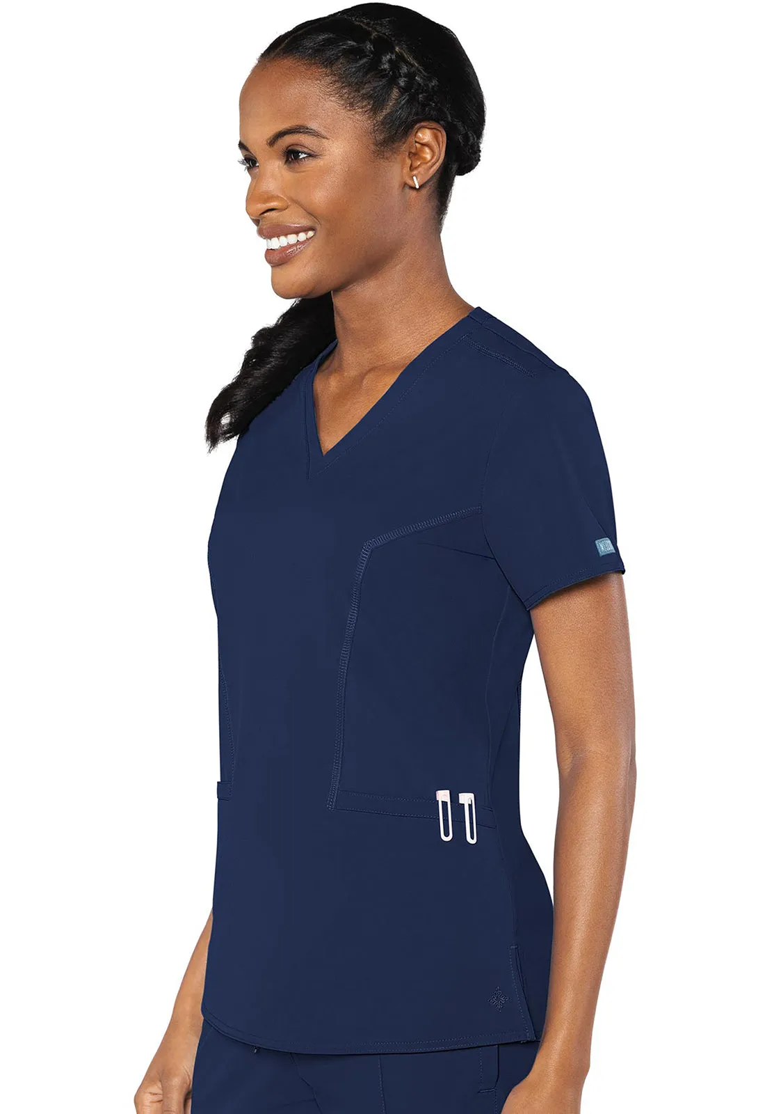 Med Couture MC Peaches Double V Neck Top