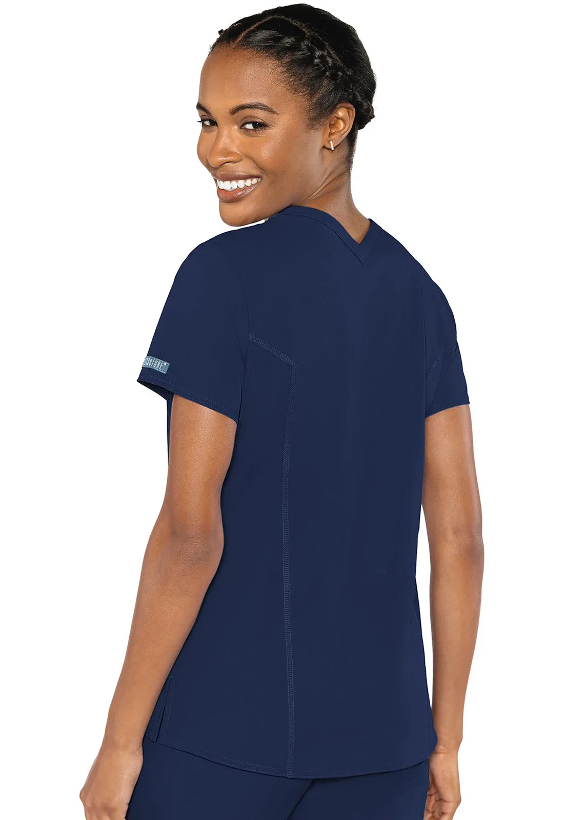 Med Couture MC Peaches Double V Neck Top
