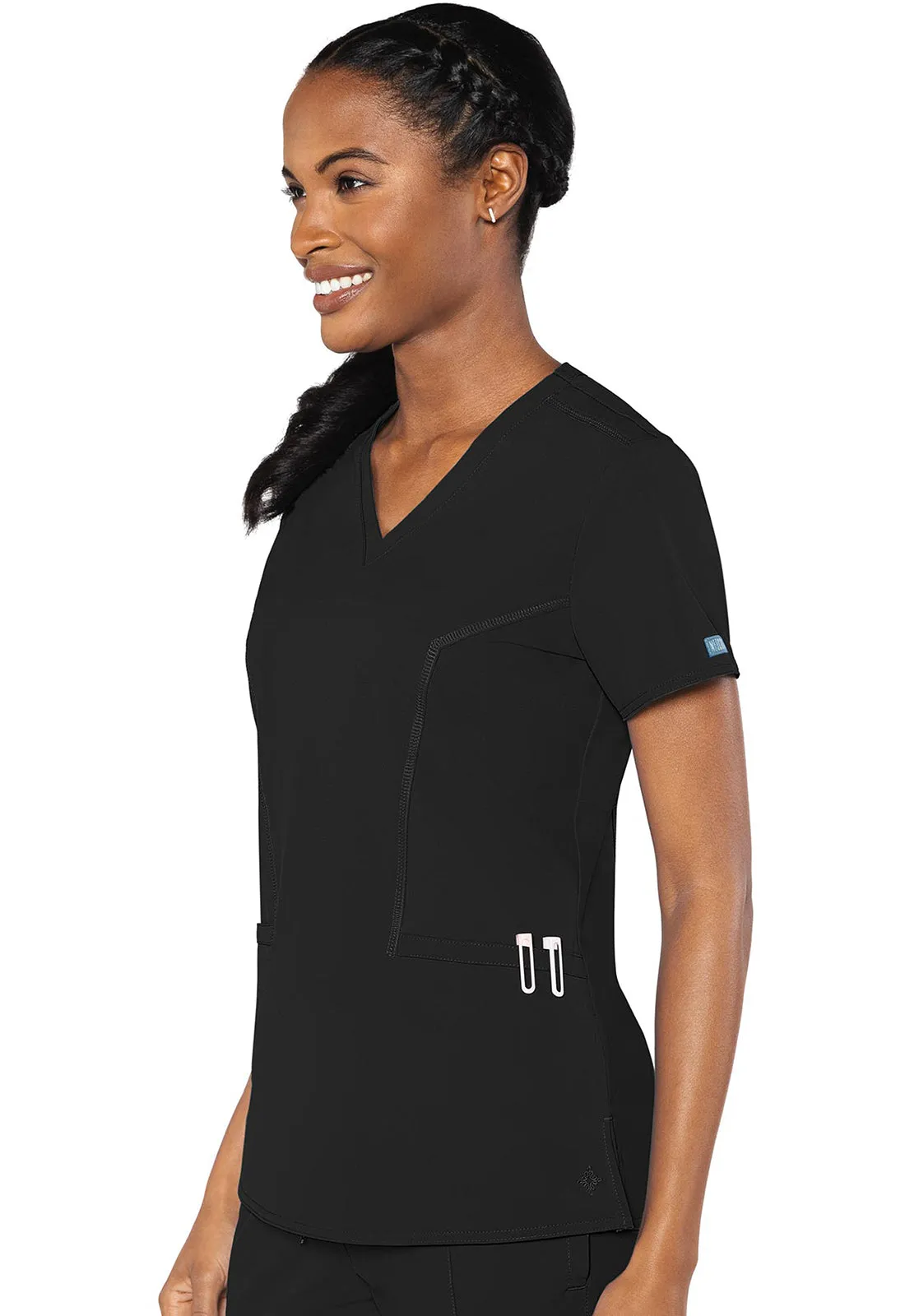 Med Couture MC Peaches Double V Neck Top