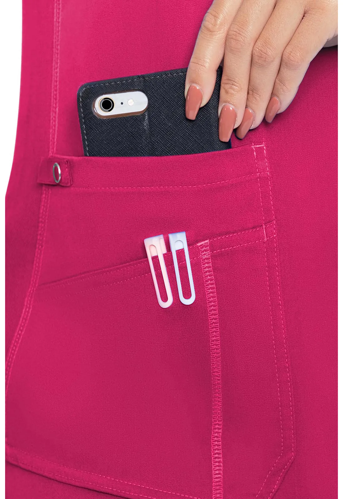 Med Couture MC Touch V-Neck Shirttail Top in Pink Punch