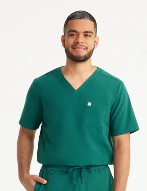 Mens 2-Pocket V-Neck Scrub Top