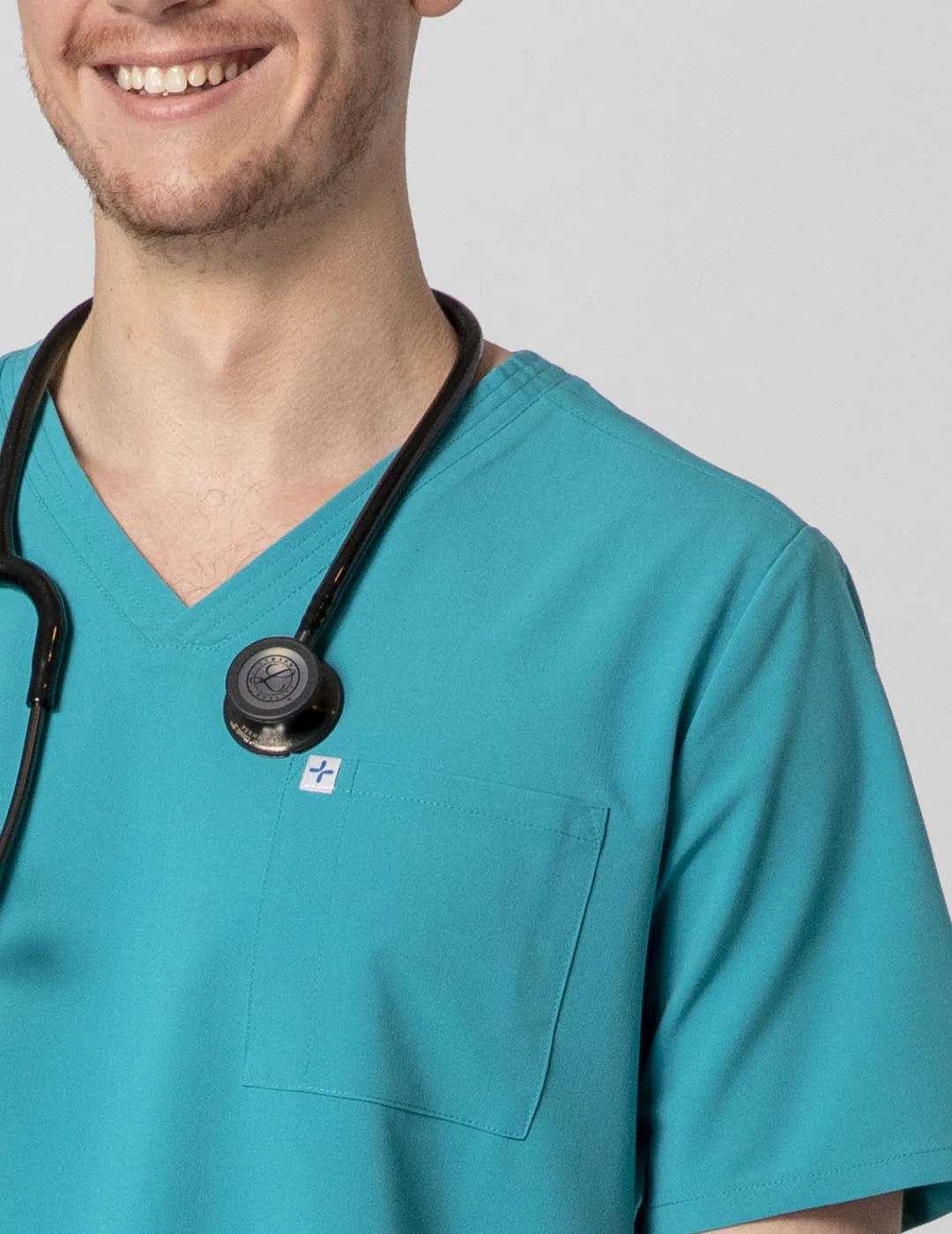 Mens 2-Pocket V-Neck Scrub Top