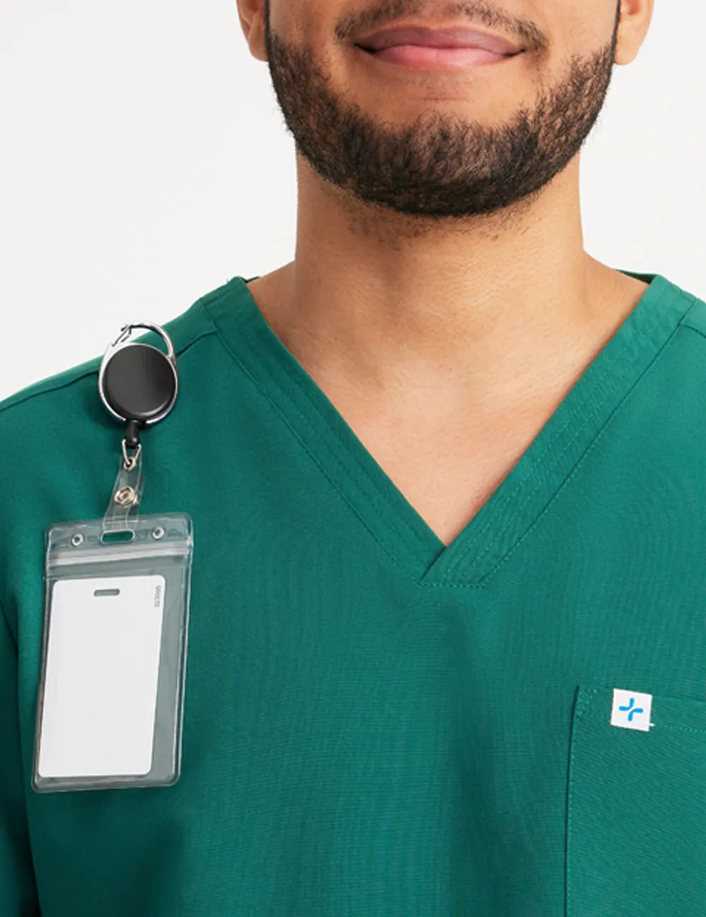 Mens 2-Pocket V-Neck Scrub Top