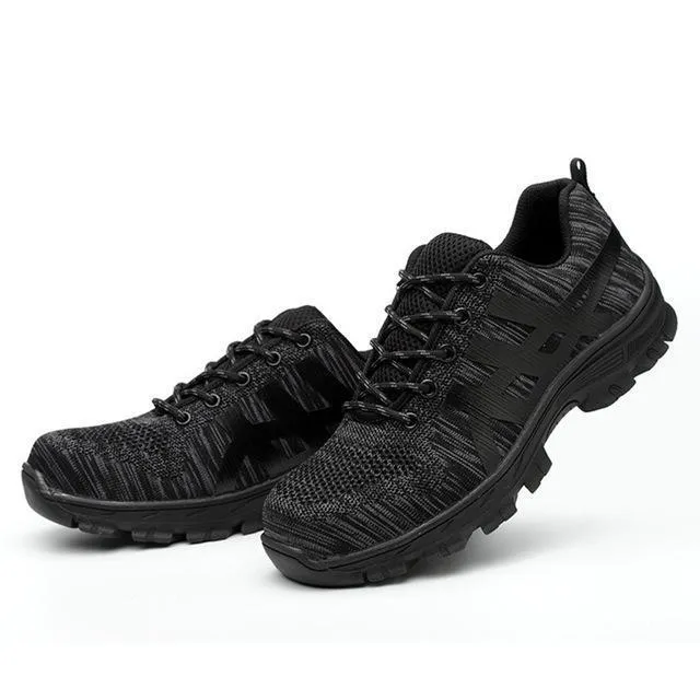 Men's Air Mesh Safety Sole Steel Toe Shoes