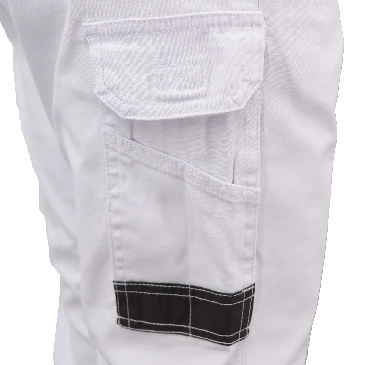 Men's Cargo Cotton Drill Work Pants UPF 50  13 Pockets Tradies Workwear Trousers, Khaki, 32