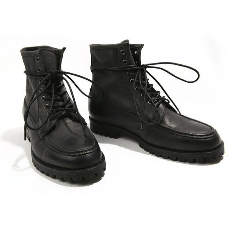 Mens Footwear Work Boots Genuine Leather High Top Shoes