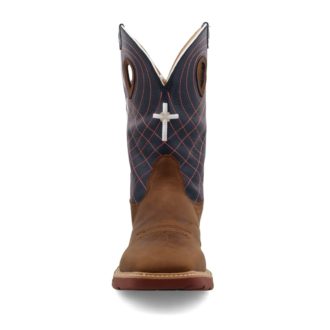 MENS MOCHA & NAVY WATERPROOF WORK BOOT