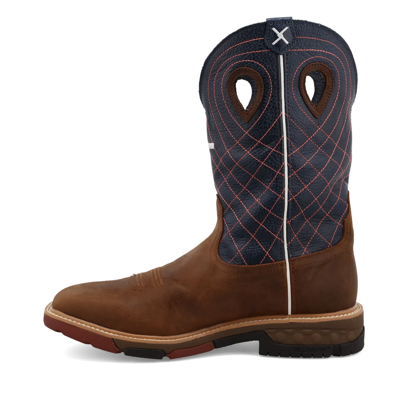 MENS MOCHA & NAVY WATERPROOF WORK BOOT