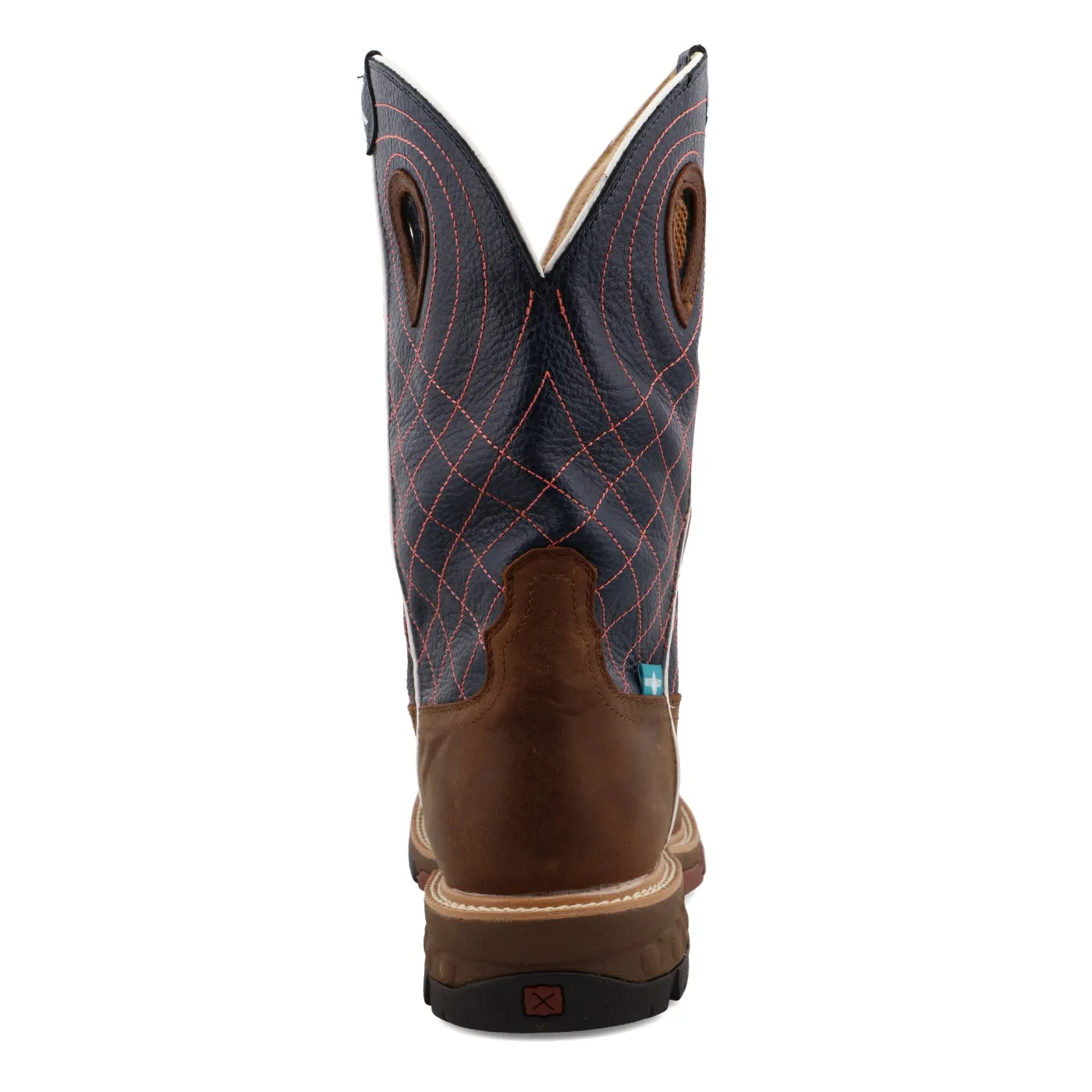 MENS MOCHA & NAVY WATERPROOF WORK BOOT